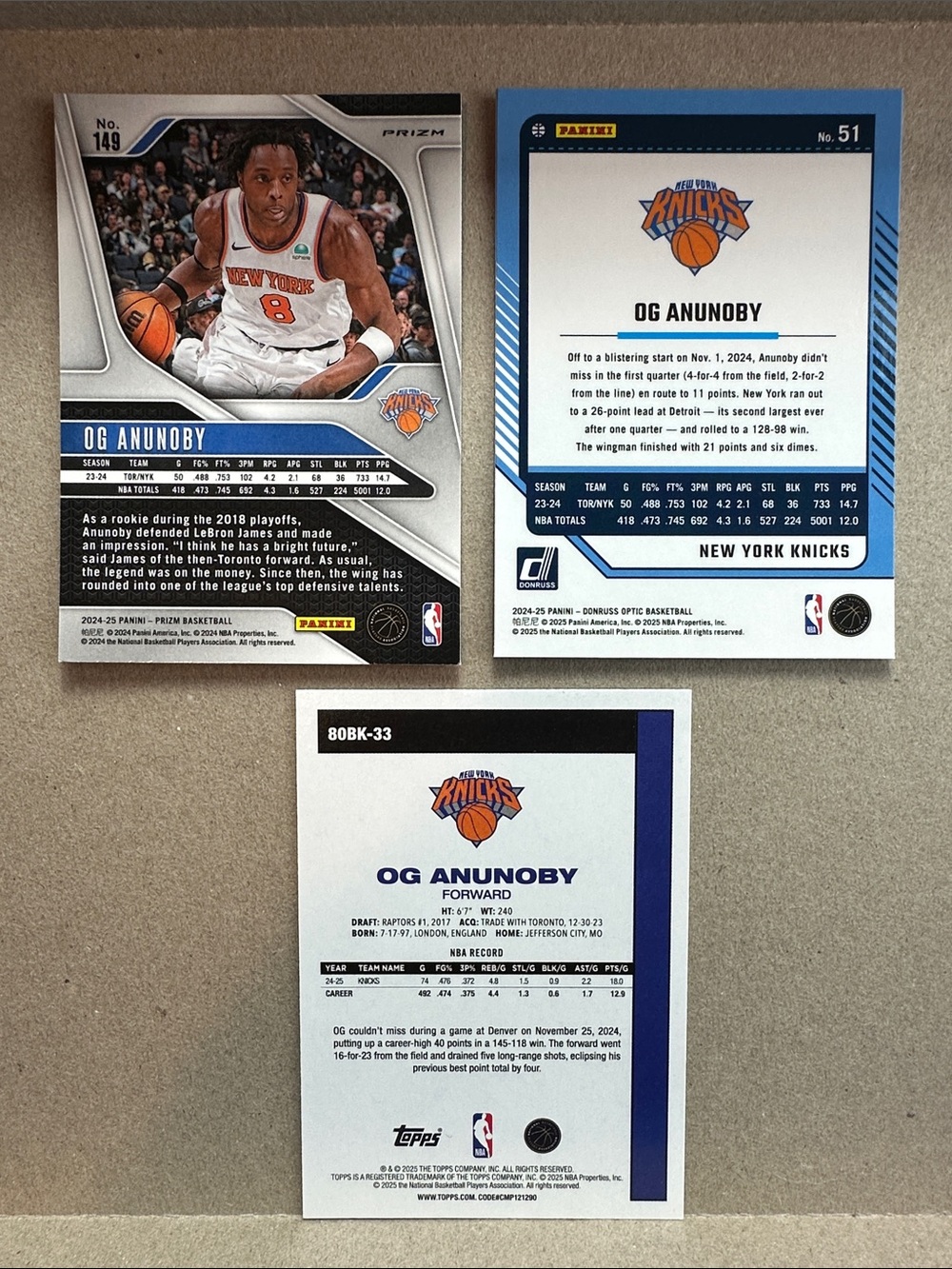 NY Knicks champions lot of 15 Jalen Brunson/Anunoby, KAT, Hart, Bridges, McBride - Picture 5 of 11